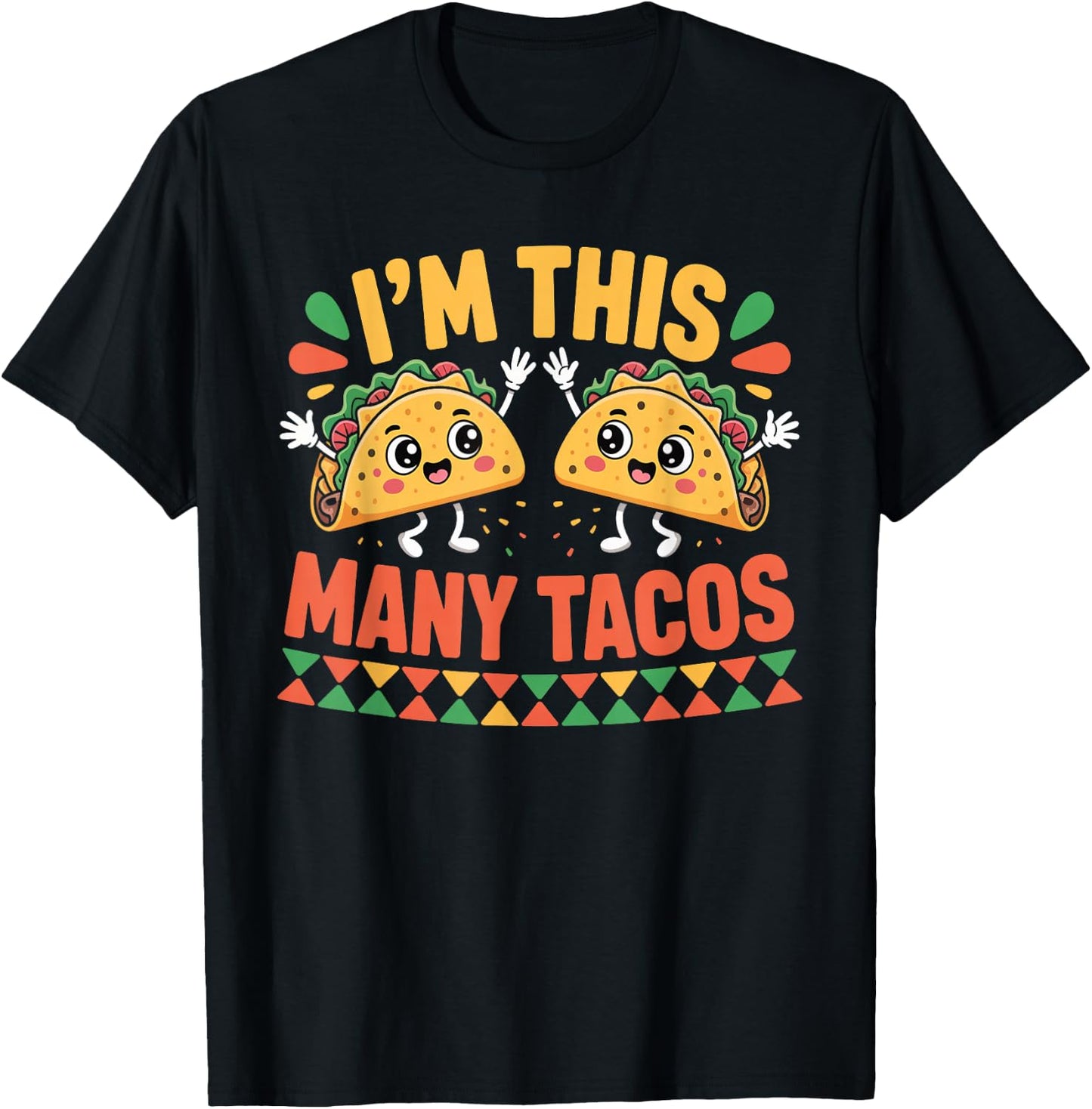 I'm This Many Tacos Second Birthday Party Cinco De Mayo T-Shirt - T-Shirt | Black