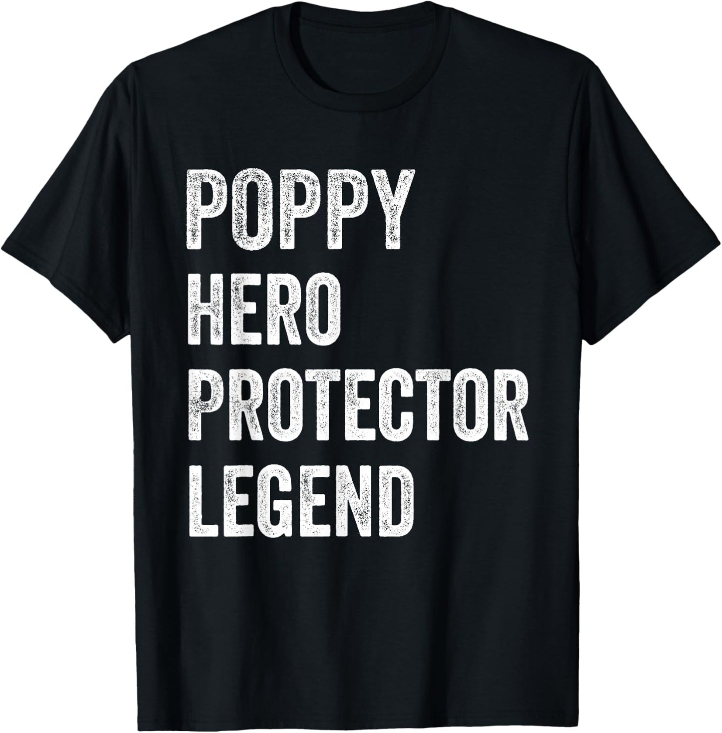 Poppy Hero Protector Legend Vintage Distressed Poppy T-Shirt - T-Shirt | Black