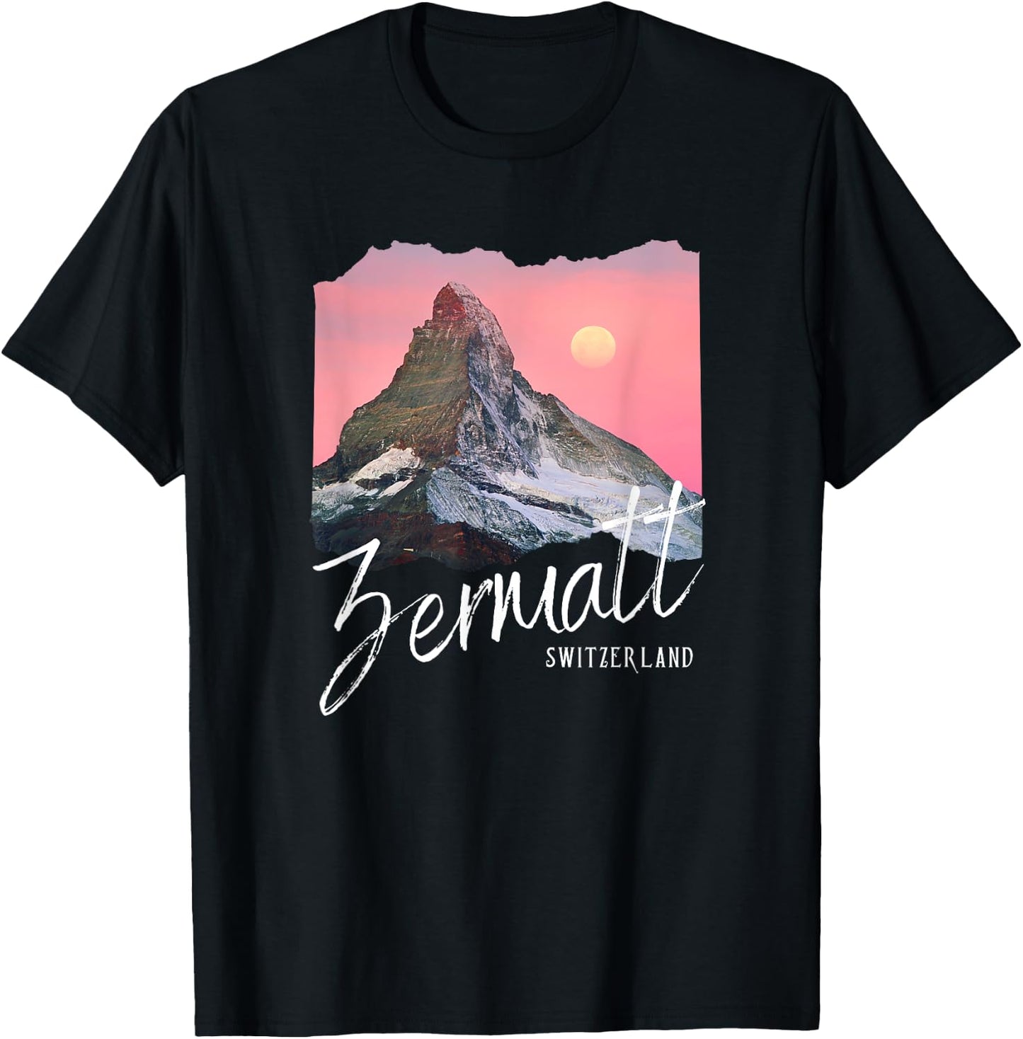 Zermatt Souvenir / Switzerland Zermatt , black, S T-Shirt - T-Shirt | Black