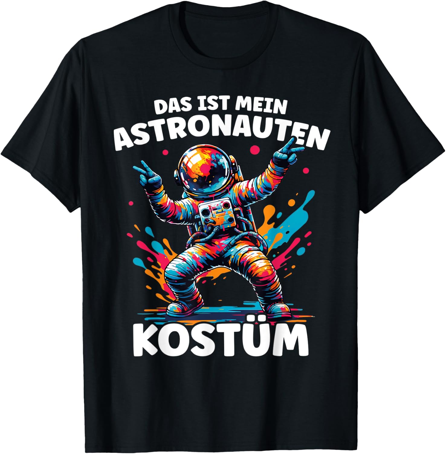 Carnival Space Suit Space Astronaut Costume , black T-Shirt - T-Shirt | Black