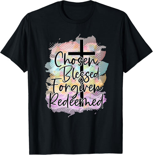 Chosen Blessed Forgiven Redeemed Christian Cross Jesus Cute
