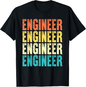 Engineer Vintage Style Job T-Shirt - T-Shirt | Black