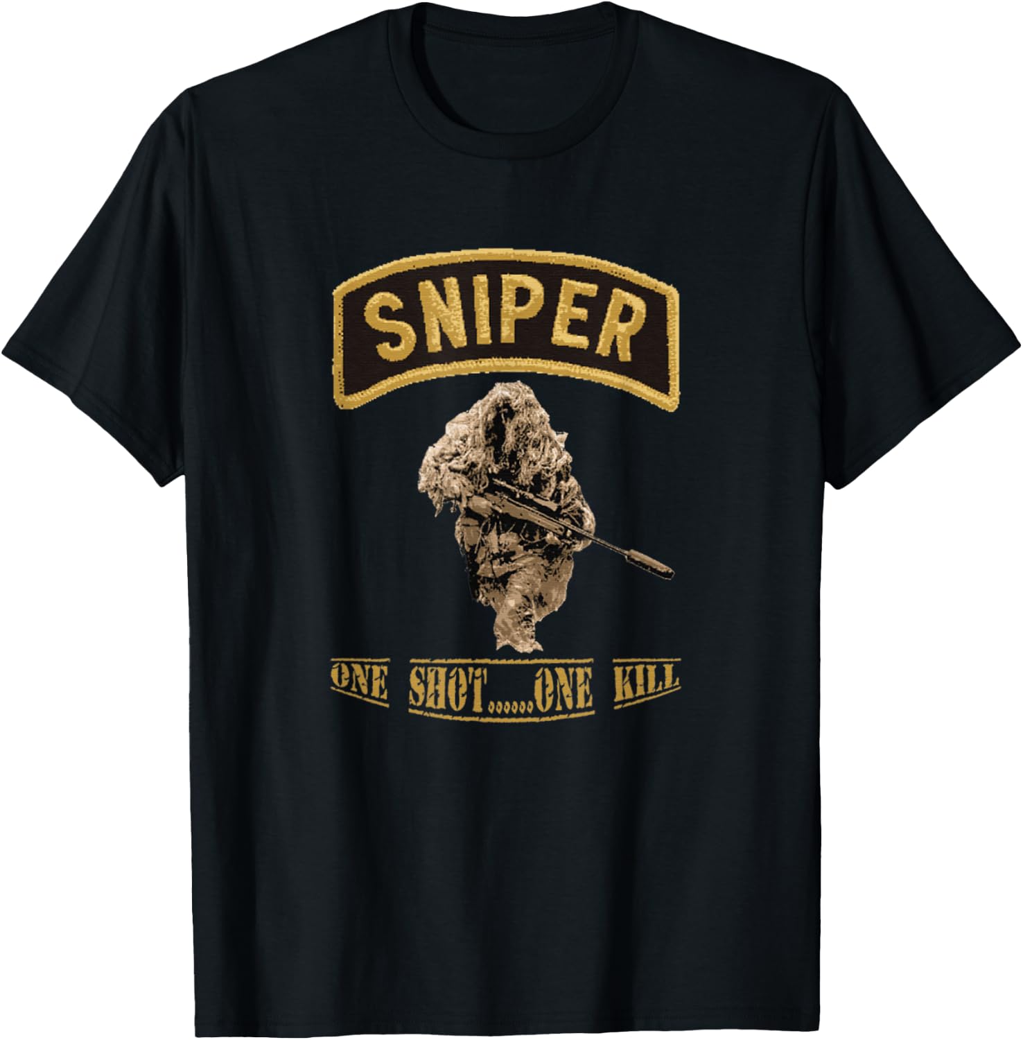 Sniper Ghillie Suit Seal T-Shirt - T-Shirt | Black