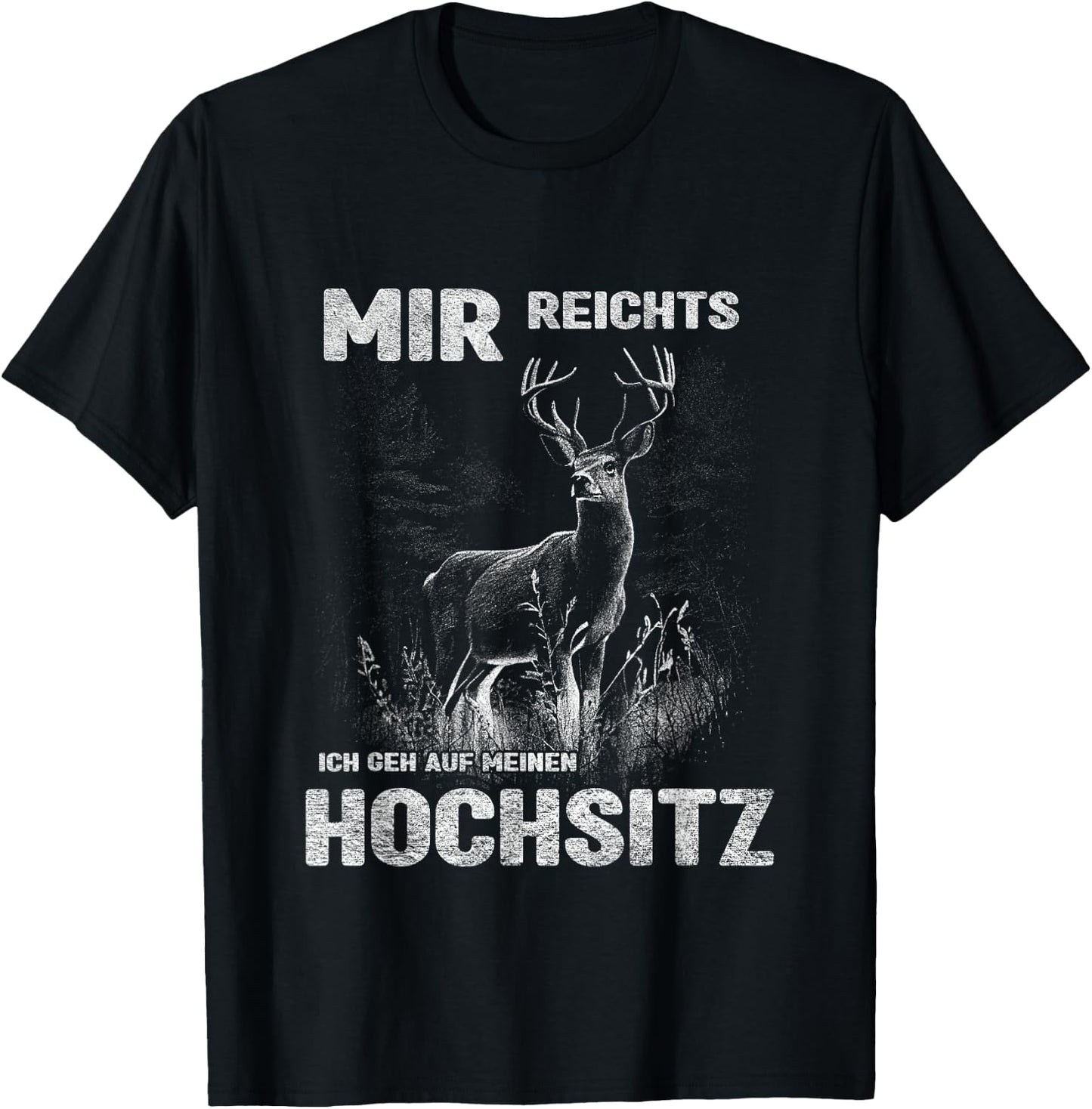 Waidmann Jäger Kleidung Jagd Zubehör Jäger Motiv Hochsitz Jagd Sprüche Schwarz Klein EU 38-40 T-Shirt - T-Shirt | Black
