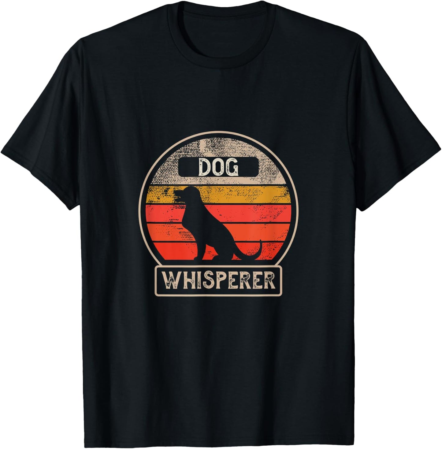 Dog Whisperer - Vintage Retro - Animal T-Shirt - T-Shirt | Black
