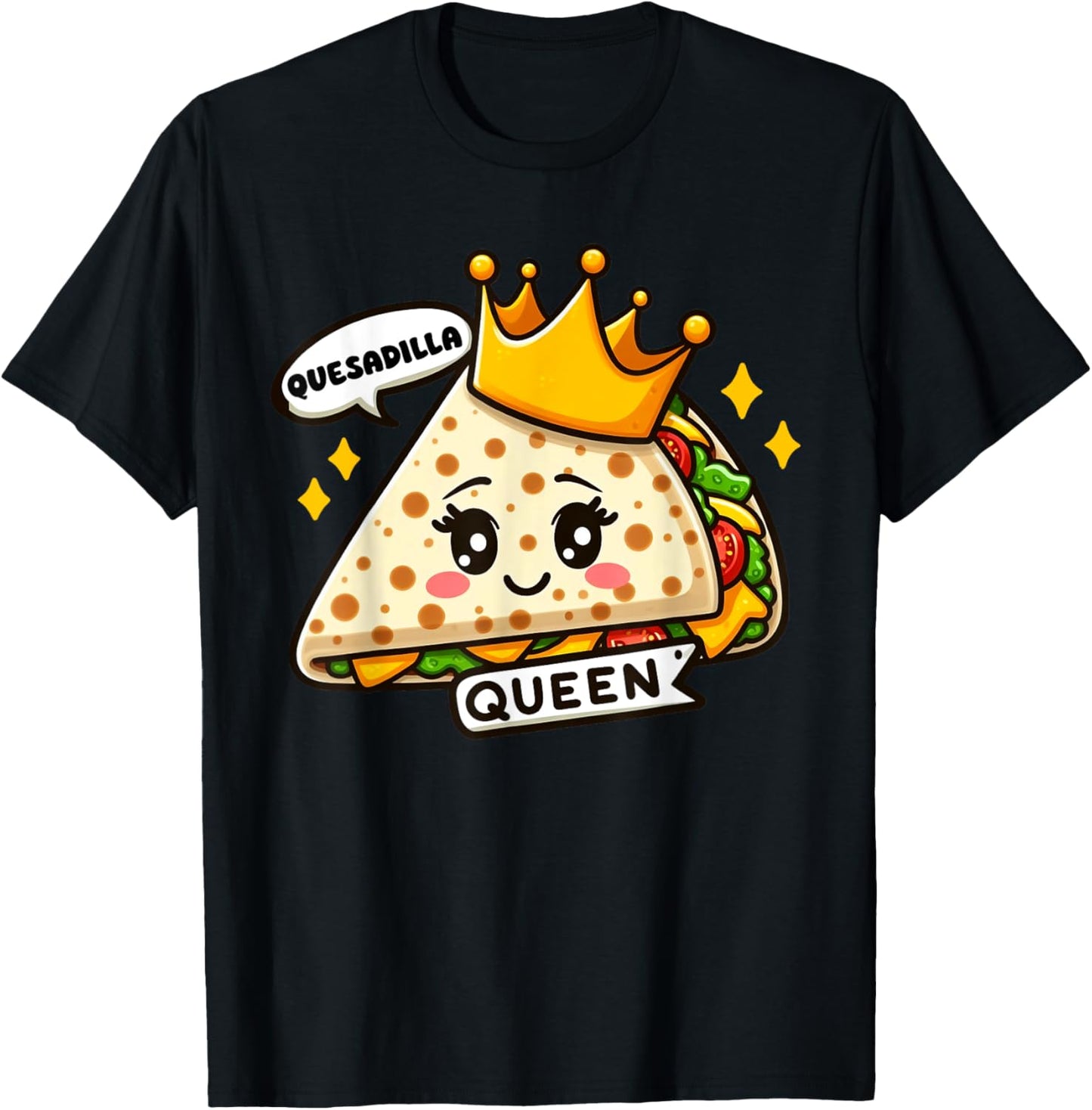 Quesadilla Queen Cinco De Mayo Kids Girls Women T-Shirt - T-Shirt | Black
