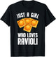 Cool Ravioli Design For Girls Women Ravioli Pasta Dough Wrap T-Shirt - T-Shirt | Black
