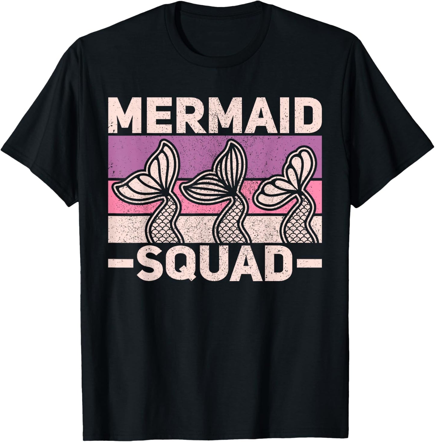 Mermaid Squad Mermaid Birthday Outfit Mermaid Party Mermaid T-Shirt - T-Shirt | Black