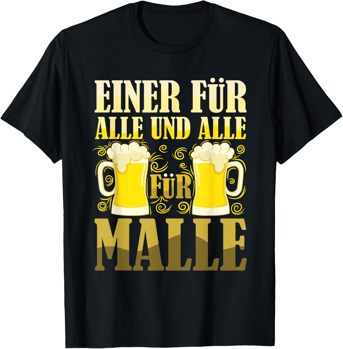 One for all and all for Malle , black, s T-Shirt - T-Shirt | Black