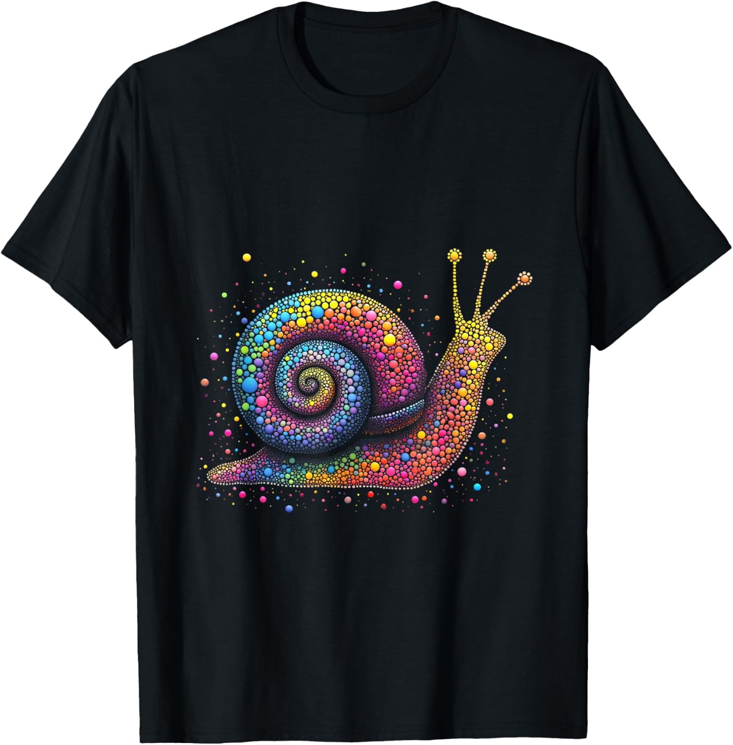 Colorful snail motif T-Shirt - T-Shirt | Black