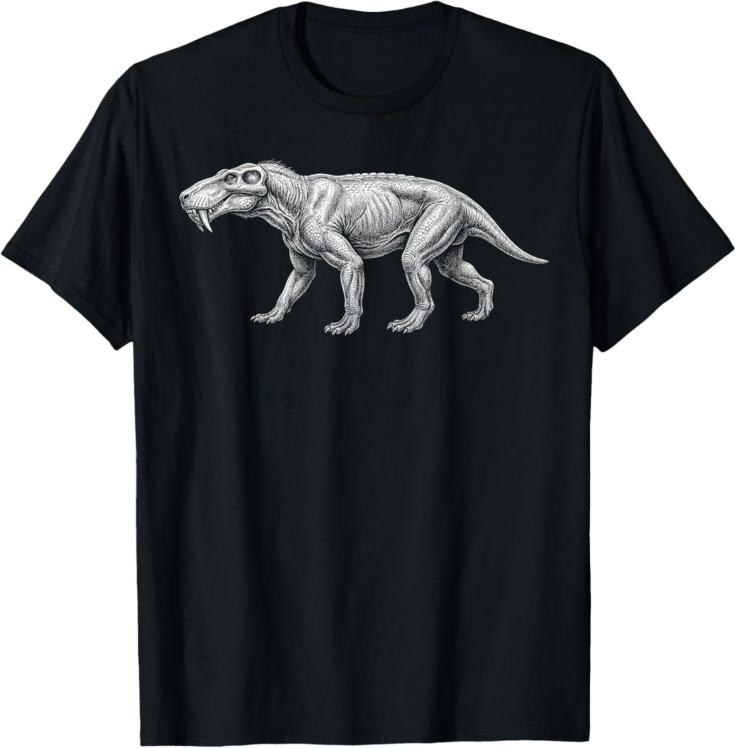 Gorgonopsid Permian Predator Synapsid Prehistoric Animal T-Shirt - T-Shirt | Black