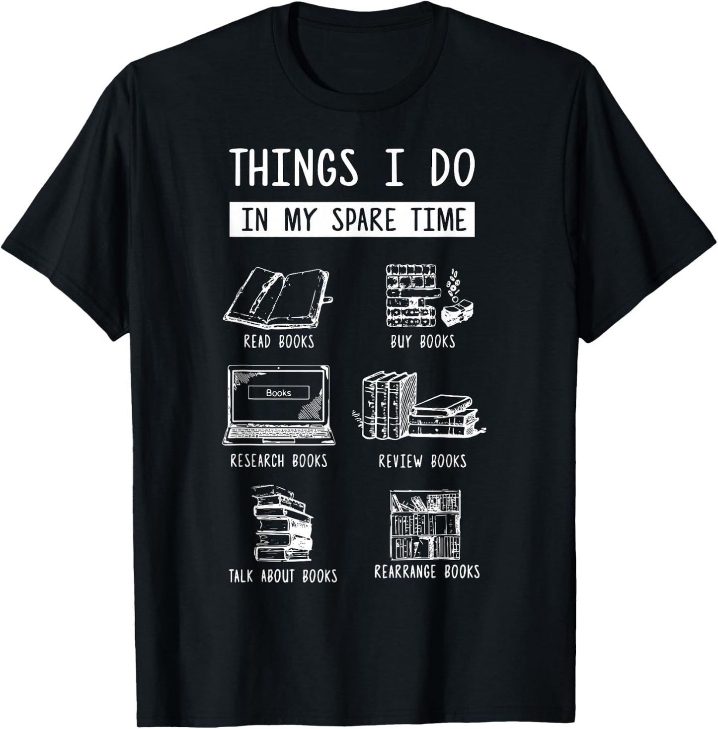 Buchlesen – Bücher lesen – Bücherwurm – Buchwurm – Buchish T-Shirt - T-Shirt | Black