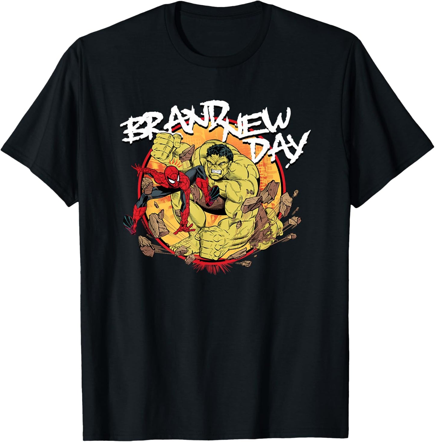 Marvel Spider-Man: New Day Hulk vs Spidey Breakout T-Shirt - T-Shirt | Black