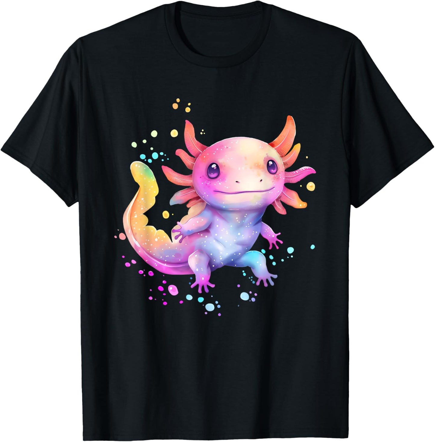 Axolotl Animal Pop Art Cute Axolotl Lover For Boy Girl T-Shirt - T-Shirt | Black