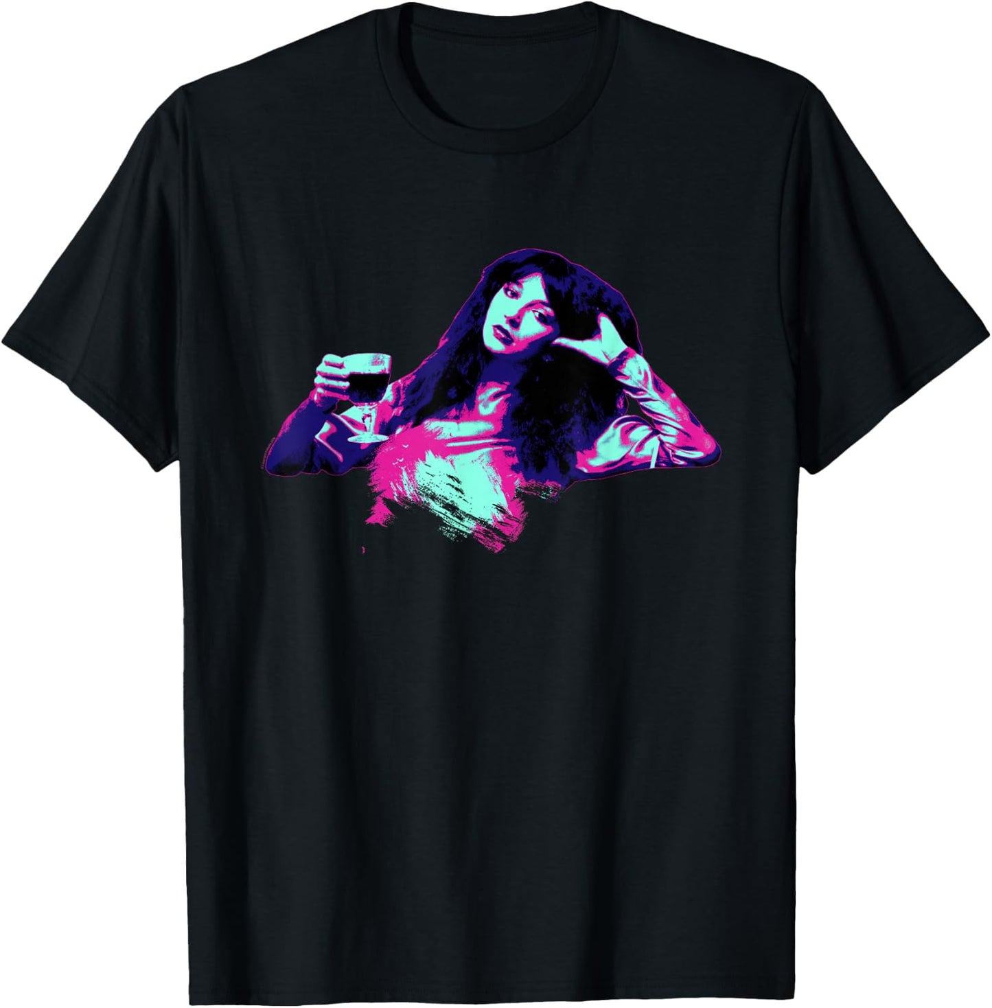 Kate Bush Laid Back Pop Art Stylised T-Shirt - T-Shirt | Black