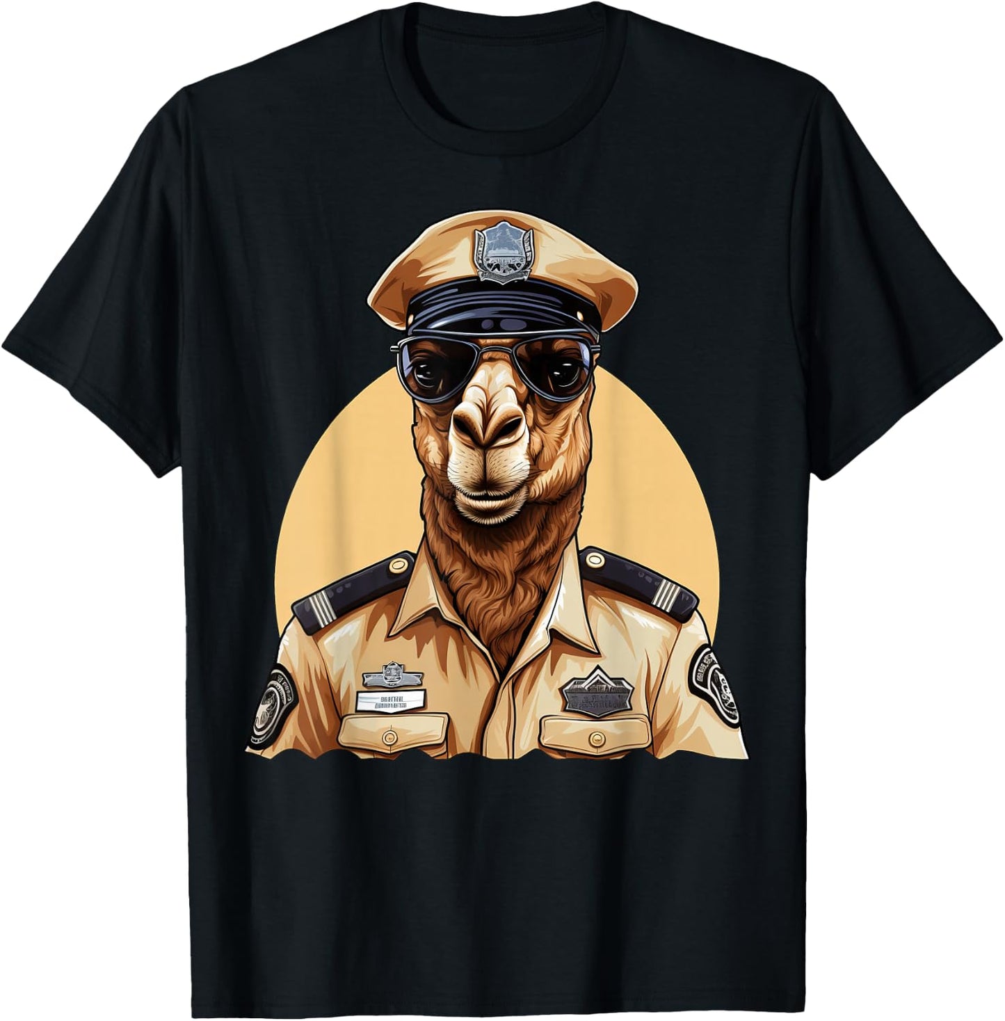 Camel Policeman T-Shirt - T-Shirt | Black