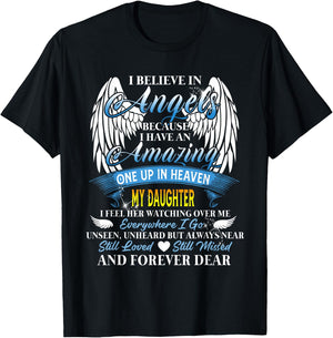 in Heaven My Daughter is Smiling – Loving Memorial Design T-Shirt - T-Shirt | Black