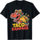 T Rex Taco Rampage Cinco De Mayo Funny Dino T-Shirt - T-Shirt | Black