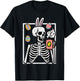 Easter Skeleton Bunny Coffee Rabbit Men Women Kids Teens T-Shirt - T-Shirt | Black