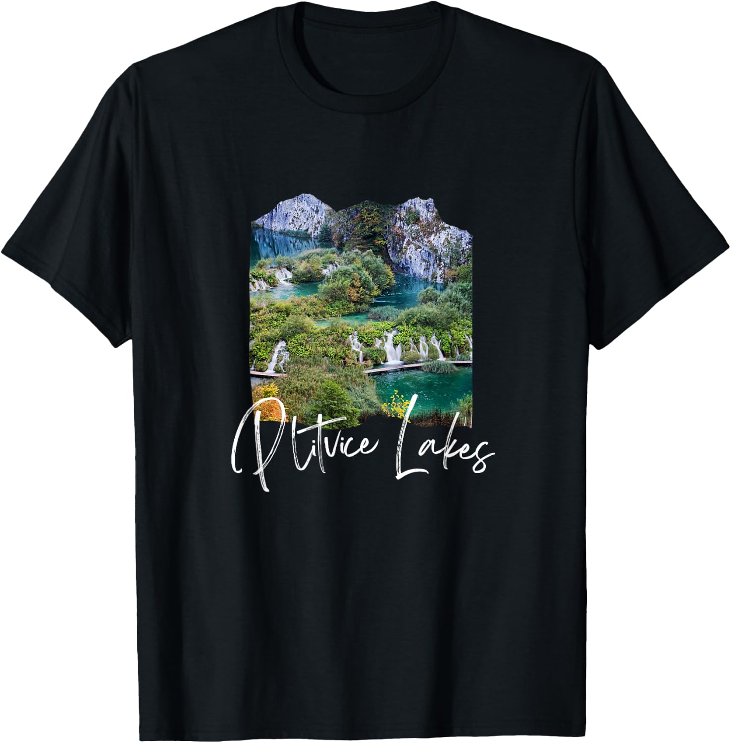 Memories of Plitvice Lakes Croatia Plitvice T-Shirt - T-Shirt | Black