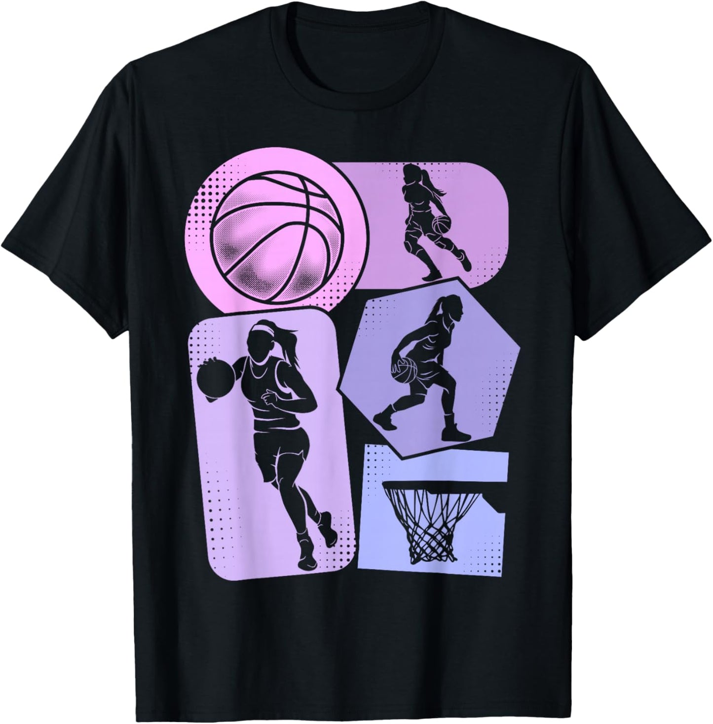 Basketball Girl's Basketball Player Women's Children's , black T-Shirt - T-Shirt | Black