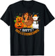 Happy Hallothanksmas Halloween Thanksgiving Christmas Day T-Shirt - T-Shirt | Black