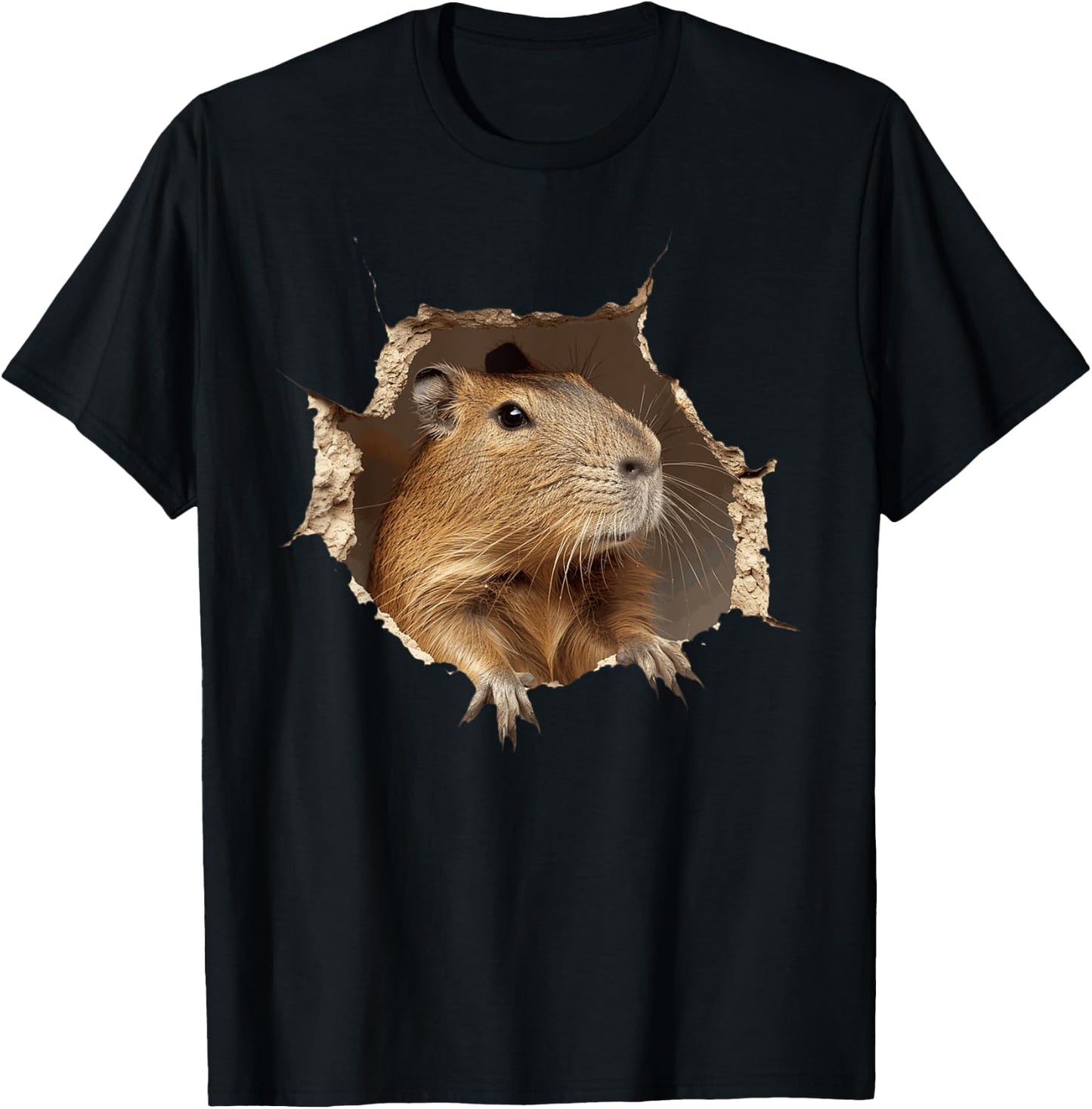 Funny Graphic Capybara T-Shirt - T-Shirt | Black