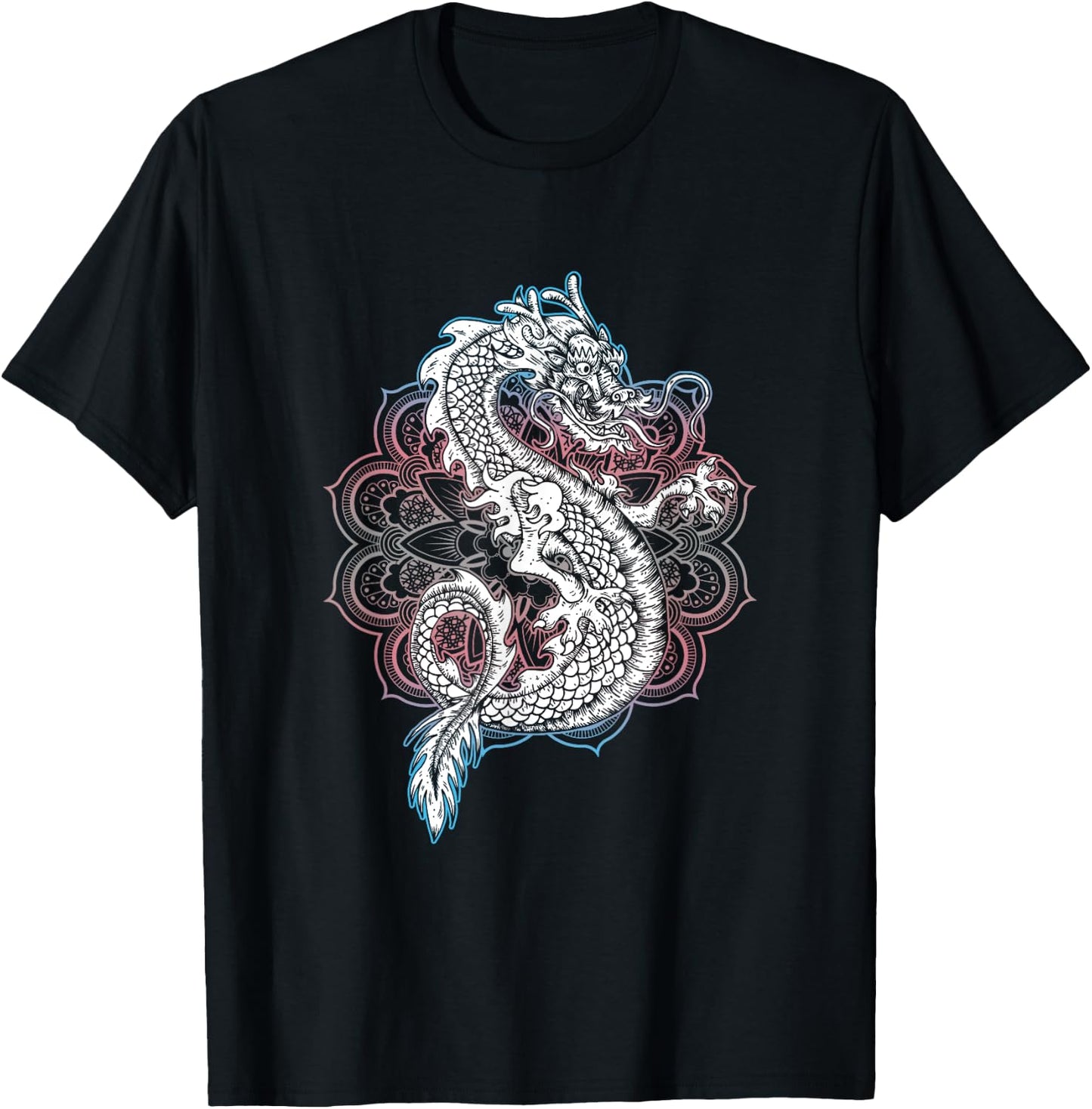 Transgender Dragon Transsexual Transgender Flag LGBTQ T-Shirt - T-Shirt | Black