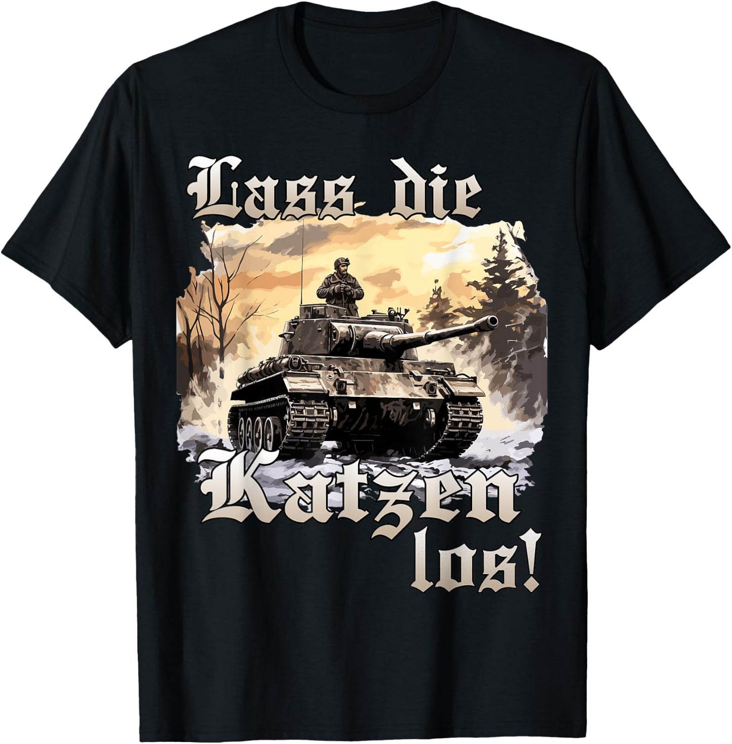 Tiger Tank 1942 Soldiers T German Tank WW 2 Tank , black T-Shirt - T-Shirt | Black