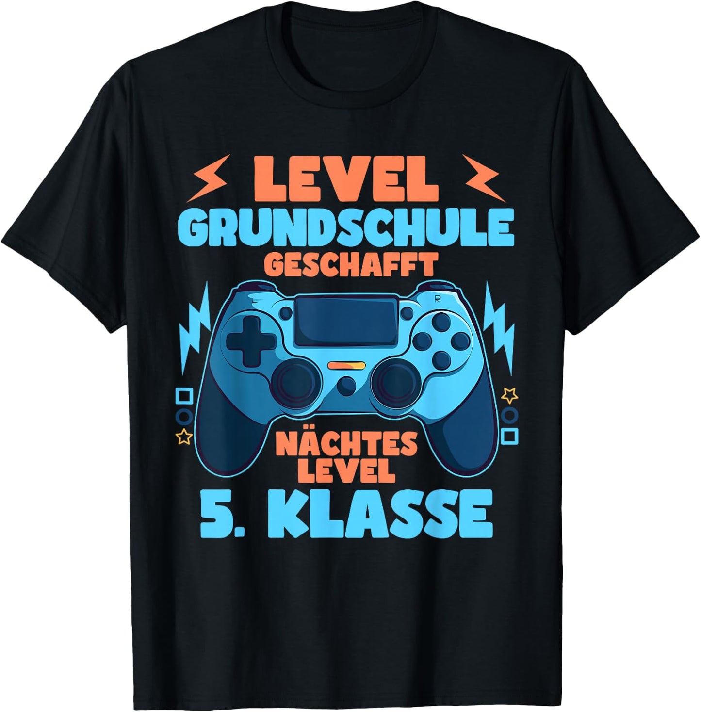 Primary School Graduation 2024 Level Primary School Schafft Gamer , black T-Shirt - T-Shirt | Black
