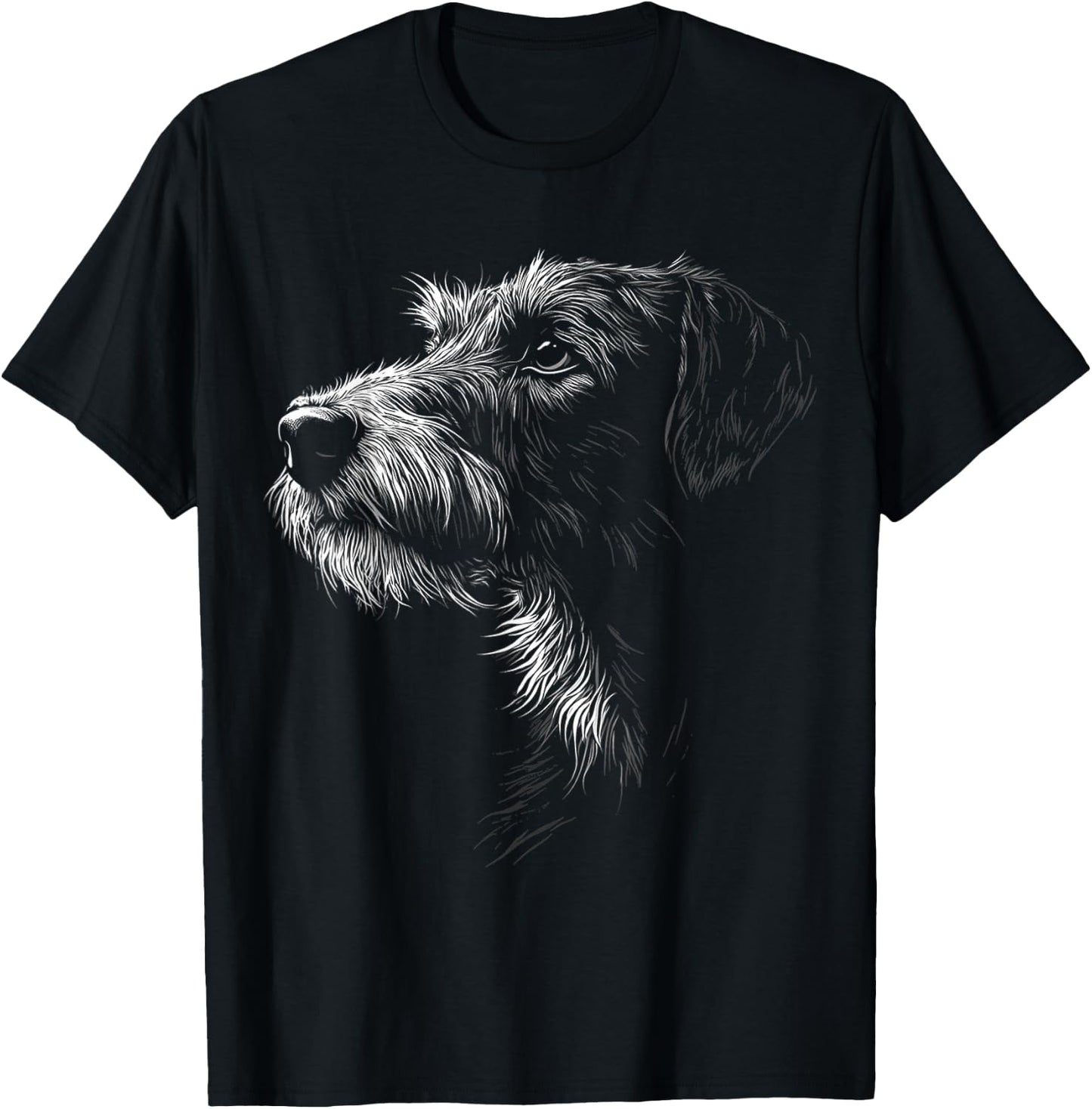 Irish Wolfhound Dog Graphic Pet Art Irish Wolfhound T-Shirt - T-Shirt | Black