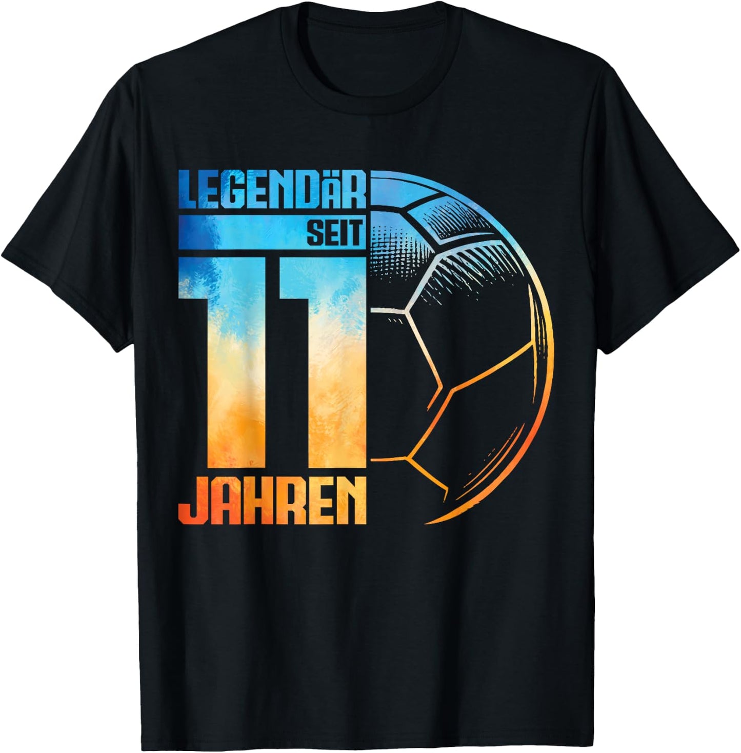 11th Birthday Retro Handball Player 11 Years Boy Kids , black T-Shirt - T-Shirt | Black