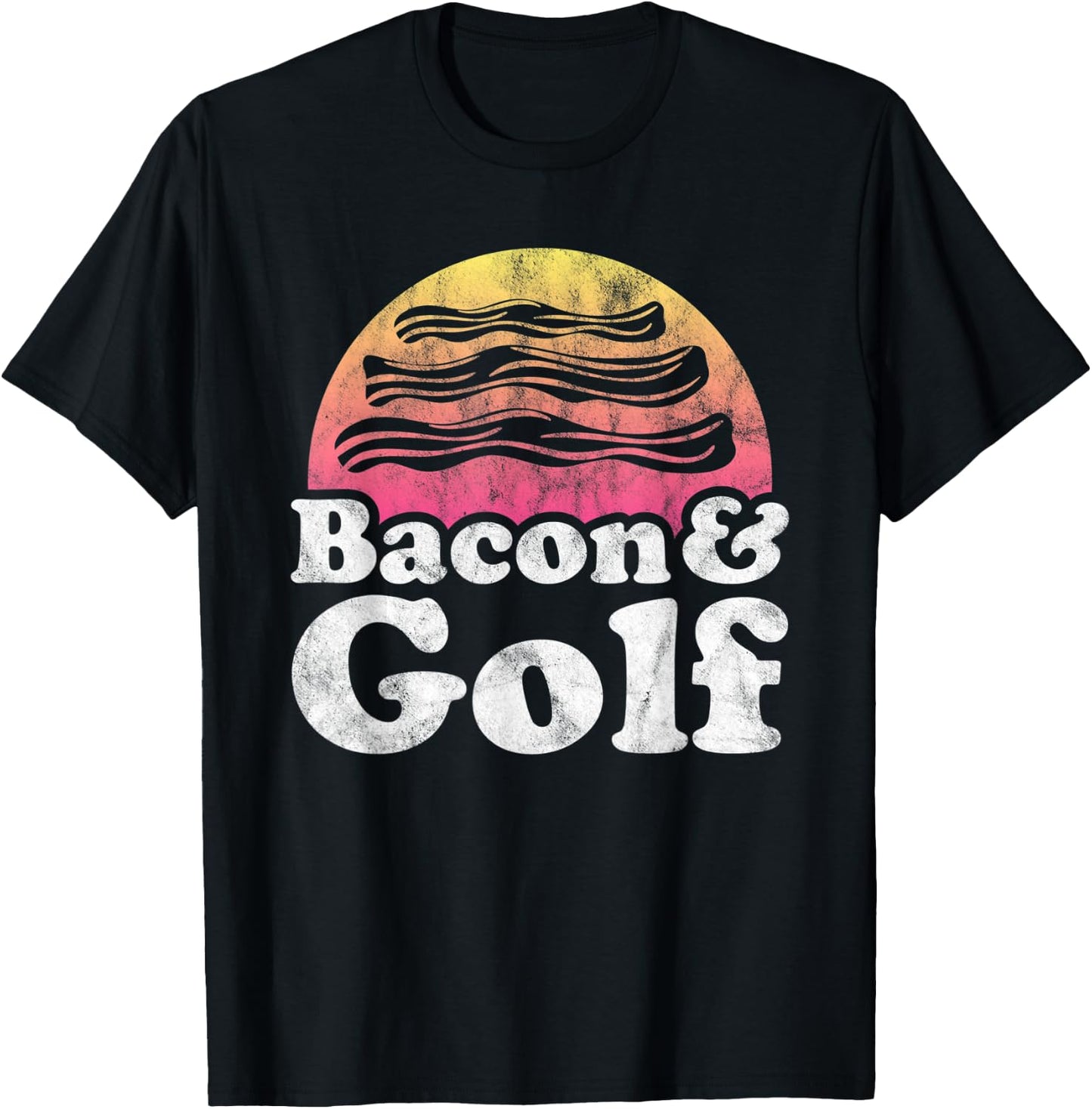 Bacon and Golf or Golfer T-Shirt - T-Shirt | Black