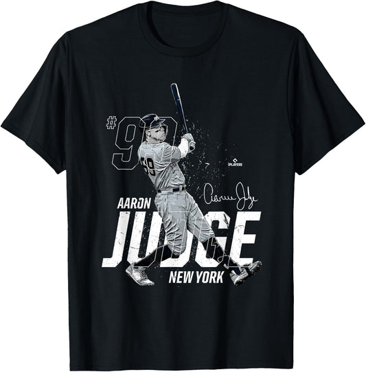 Dynamic Pose Aaron Judge New York Baseball MLBPA T-Shirt - T-Shirt | Black