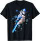 Watercolor blue jay bird artistic animal artsy painting T-Shirt - T-Shirt | Black