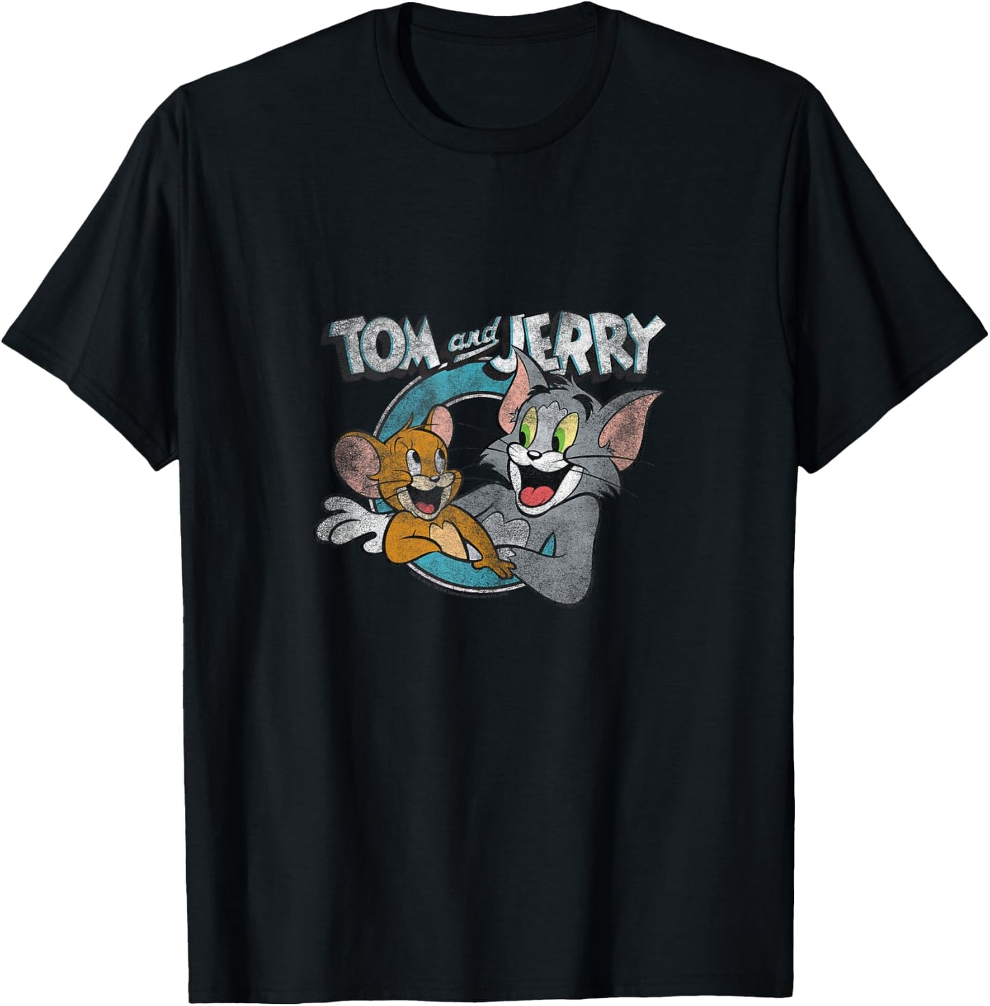 Tom and Jerry Classic Dynamic Duo Vintage T-Shirt - T-Shirt | Black