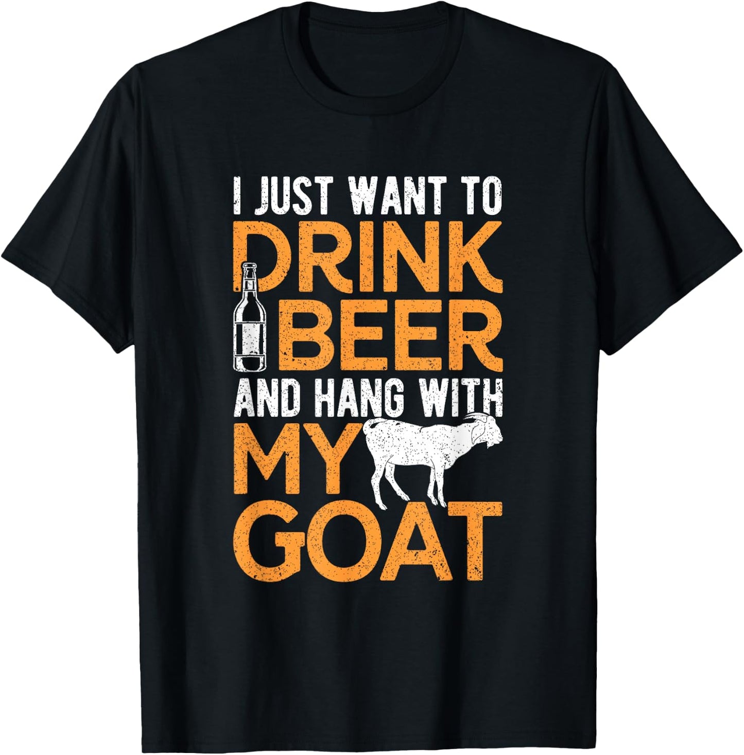 Hang With My Goat Dad Goat Father Goat Farmer Goat Owner T-Shirt - T-Shirt | Black