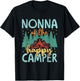 Nonna of Happy Camper 1st Birthday Party Retro Nonna T-Shirt - T-Shirt | Black