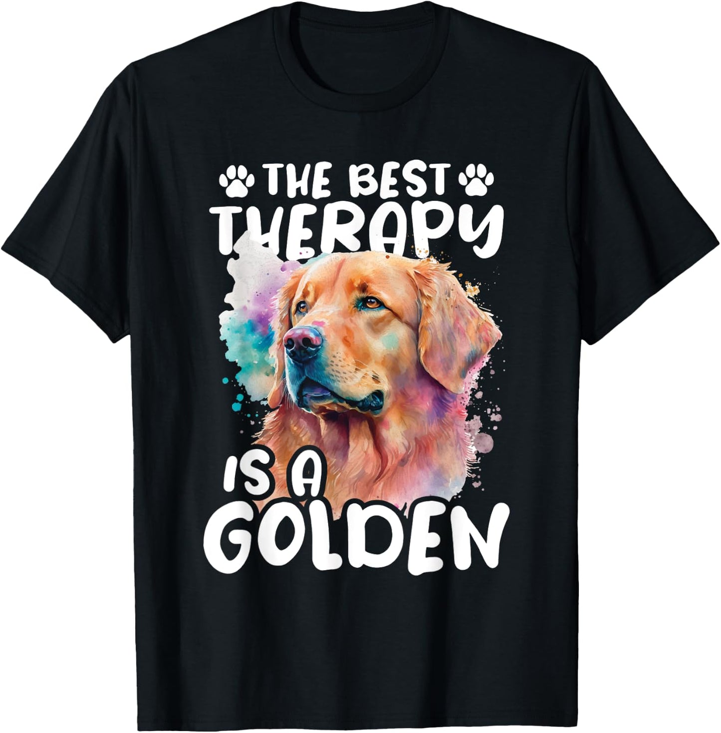 The Best Therapy Is A Golden - Dog Breeder Pet Puppy Trainer Women T-Shirt - T-Shirt | Black