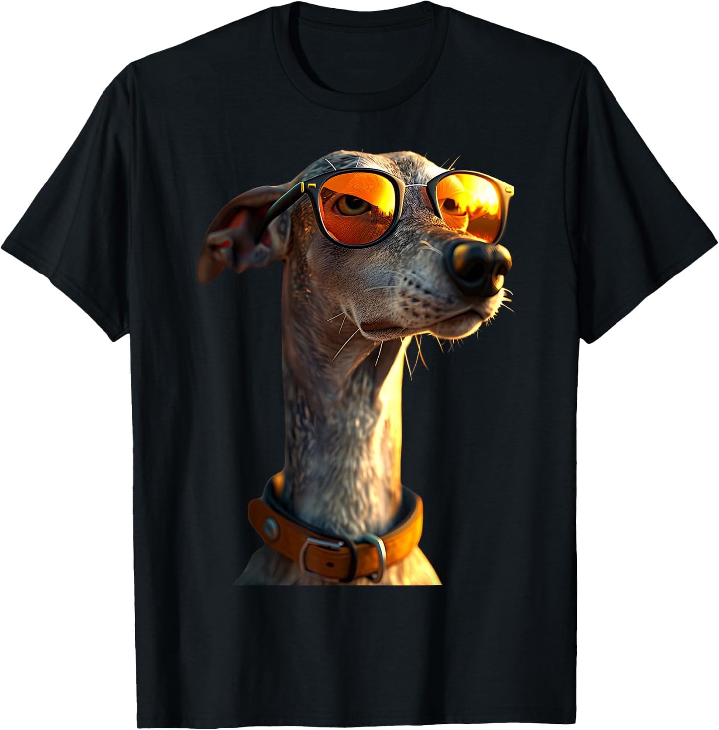 Windhund mit Sonnenbrille Hunde Liebe Greyhound Windhunde T-Shirt - T-Shirt | Black