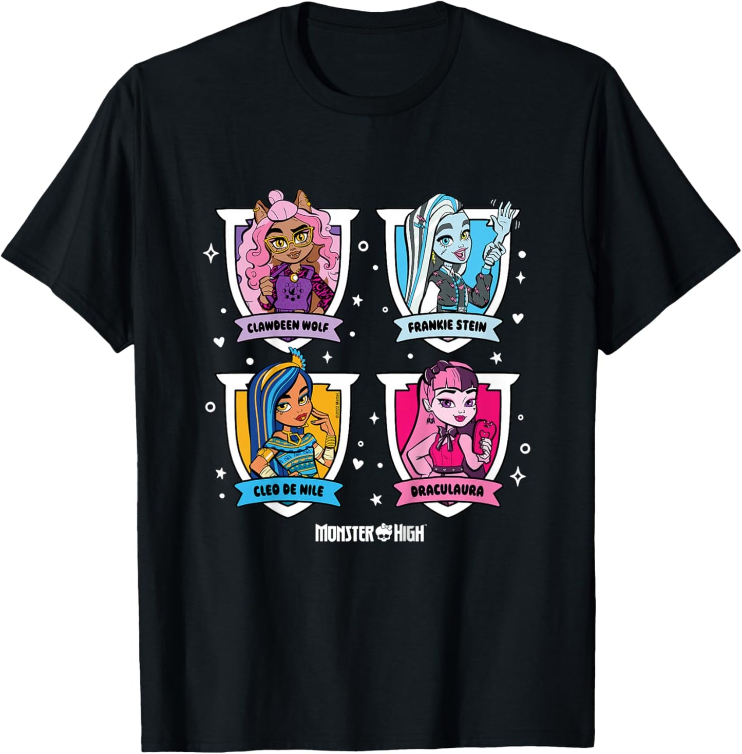 Kids Monster High - Student - Character Grid , black T-Shirt - T-Shirt | Black