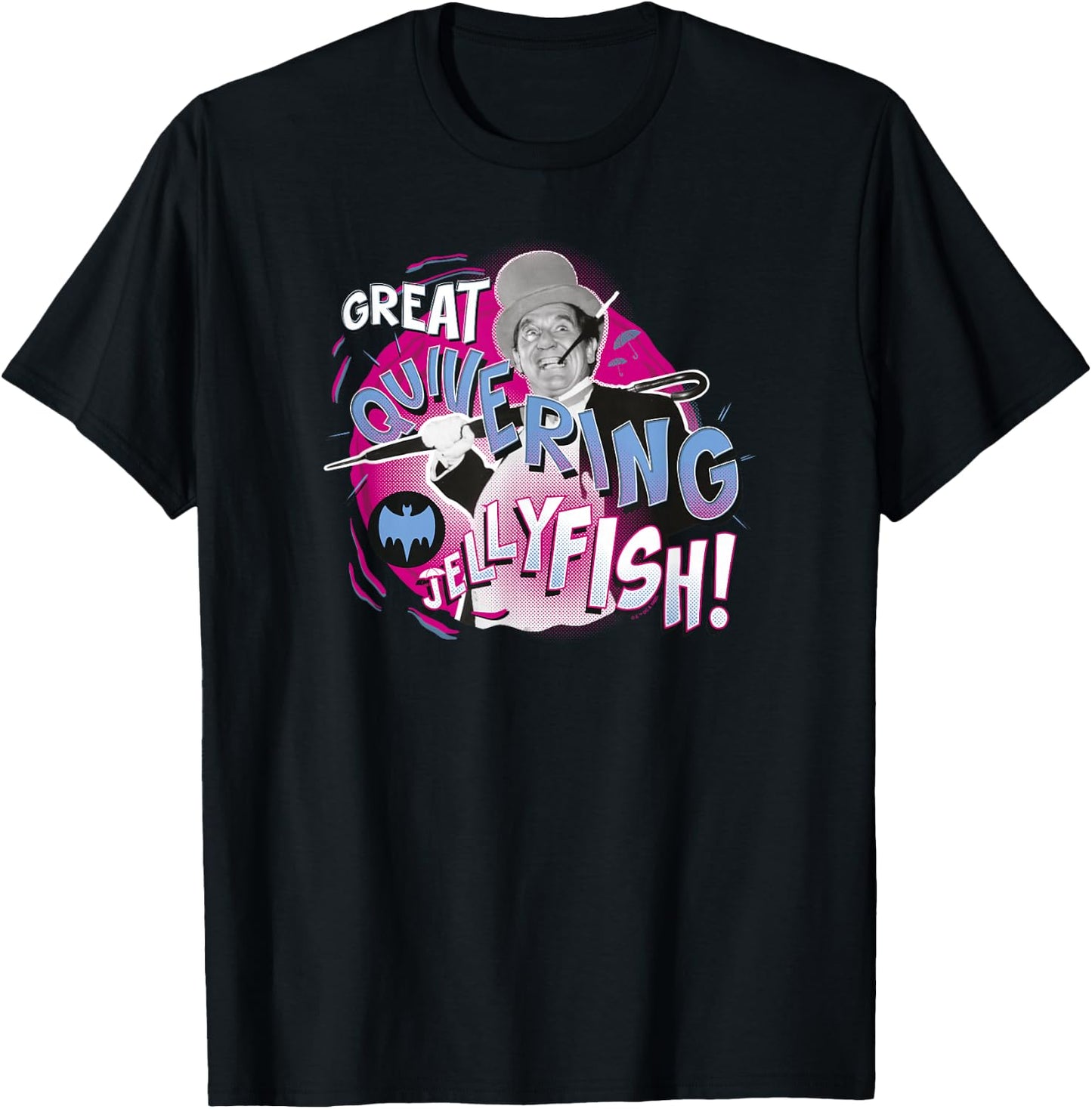 Batman (TV Show) Great Quivering Jellyfish! Penguin Retro T-Shirt - T-Shirt | Black