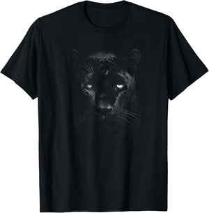 Panther Wild Black Cat Portrait Africa Animal Men Women T-Shirt - T-Shirt | Black