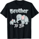 Soon Brother To Be Elephants For Baby Shower Gender Reveal T-Shirt - T-Shirt | Black