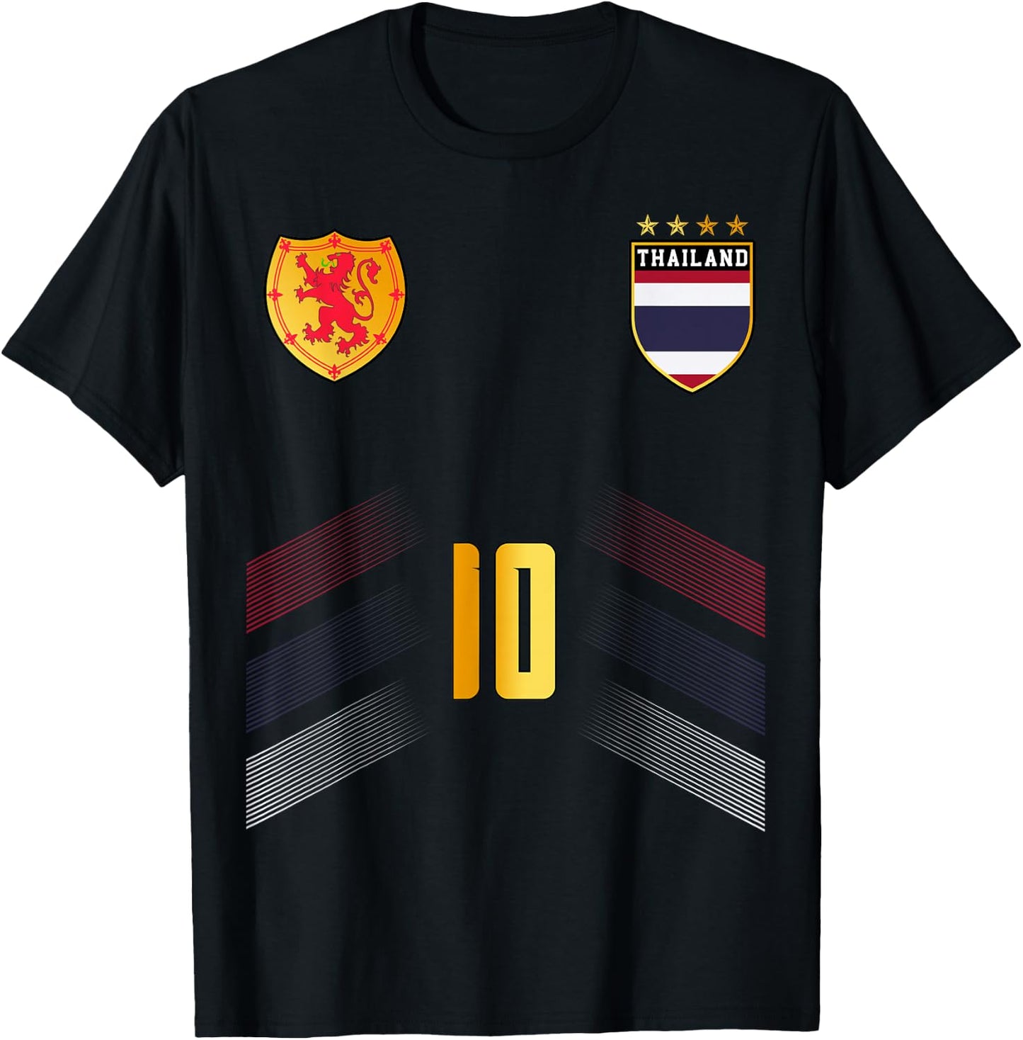 Lustige Retro-Thailand-Flagge, Thailand-Flagge T-Shirt - T-Shirt | Black