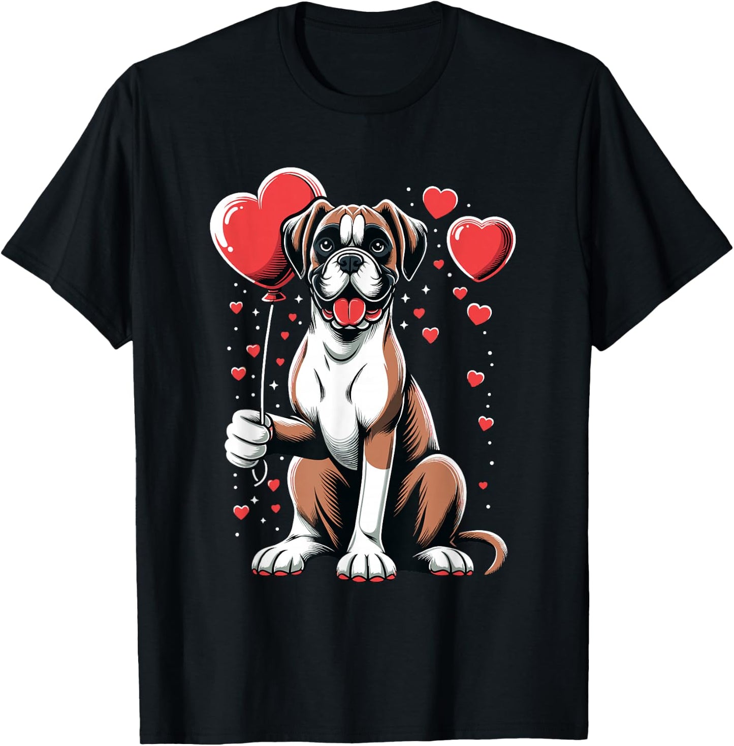 Boxer Dog Valentine's Day Dog Owner Valentine T-Shirt - T-Shirt | Black