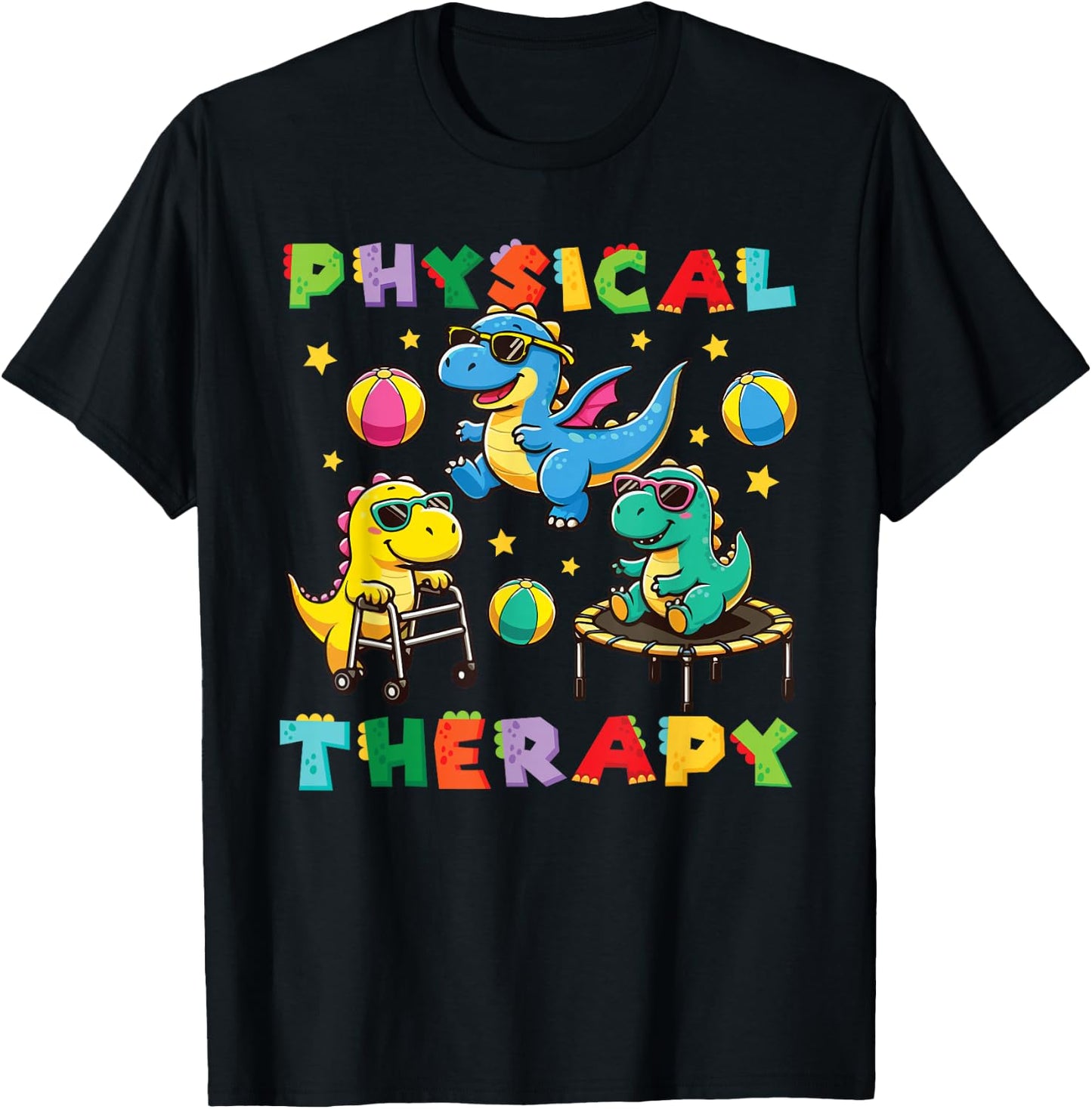 Child Classic Black Dinosaur Print T-Shirt - T-Shirt | Black