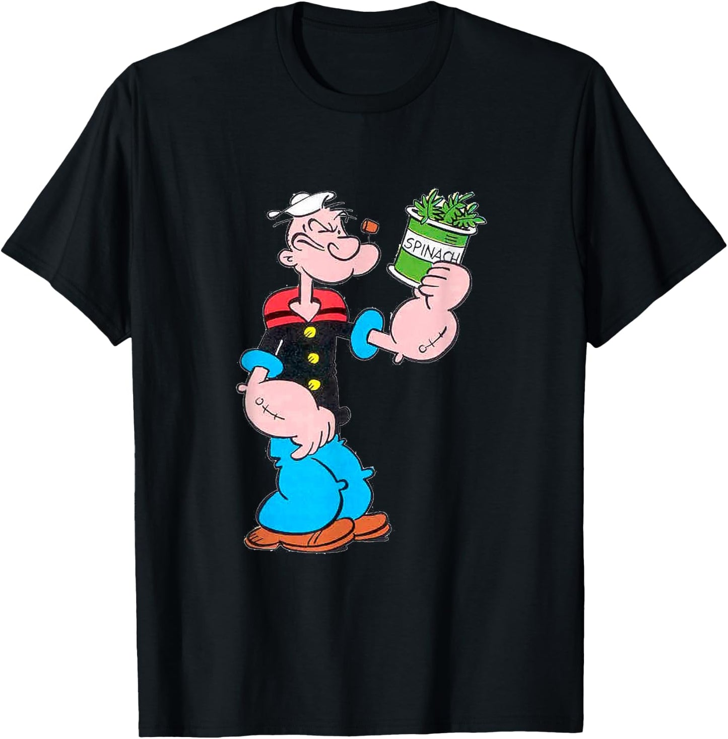 Popeye der Matrosenmann Spinat – Retro 1929 Cartoon Kunst T-Shirt - T-Shirt | Black