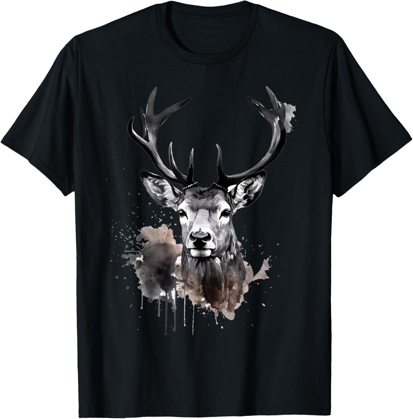 Hirsch for Costume and Lederhosen Men's Boys , black T-Shirt - T-Shirt | Black