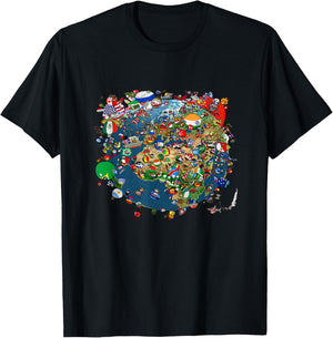 Polandball World , black T-Shirt - T-Shirt | Black